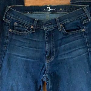 Dark wash skinny jeans